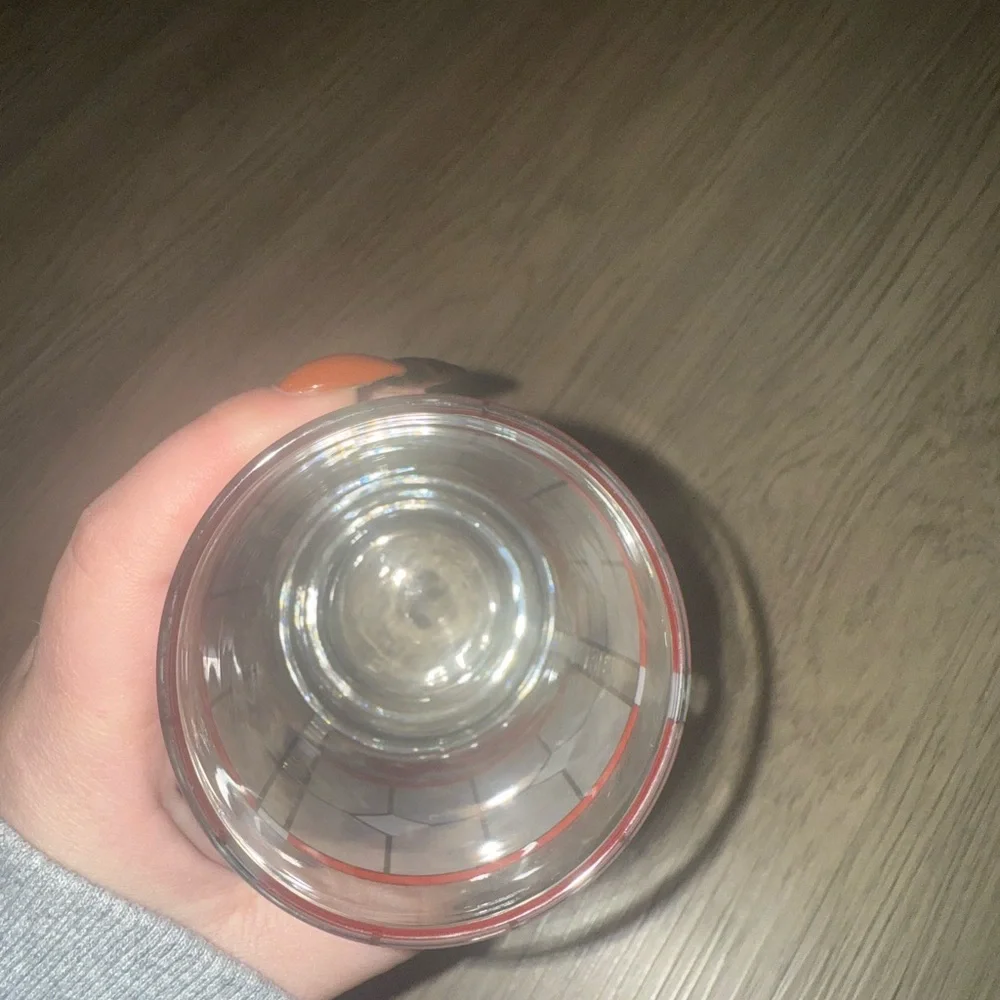 Coca-Cola Glass with Red and White‎ Pattern